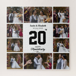 Quebra-cabeça Qualquer Colagem de Fotos Feliz Aniversário 10