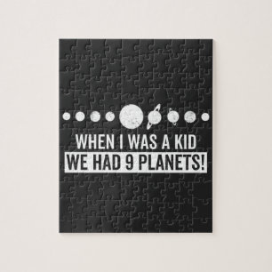 Quebra-cabeça Quando eu era criança, tinha 9 planetas!