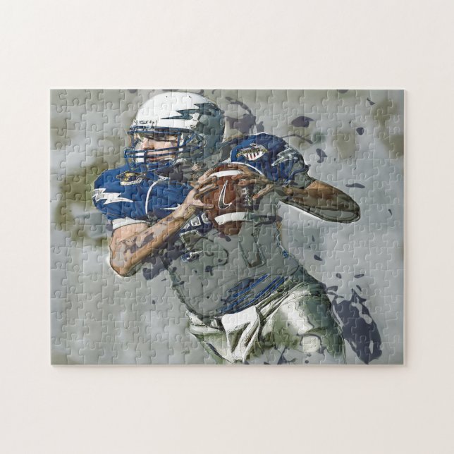 Quebra-cabeça Quarterback Futebol Americano. (Horizontal)