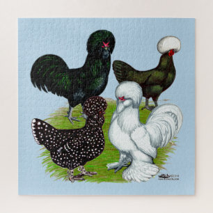 Quebra-cabeça Quarteto de frango com chapéu superior