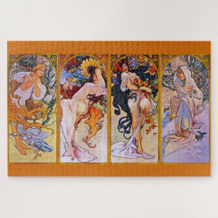 Quebra-cabeça Quatro estações por Alfons Mucha