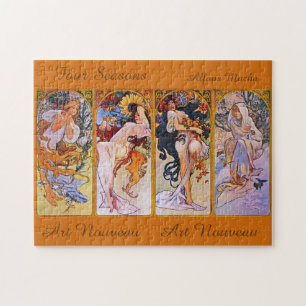Quebra-cabeça Quatro estações por Alfons Mucha
