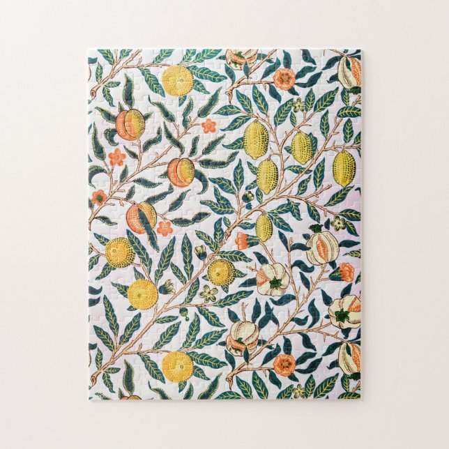 Quebra-cabeça Quatro Frutas, William Morris (Vertical)