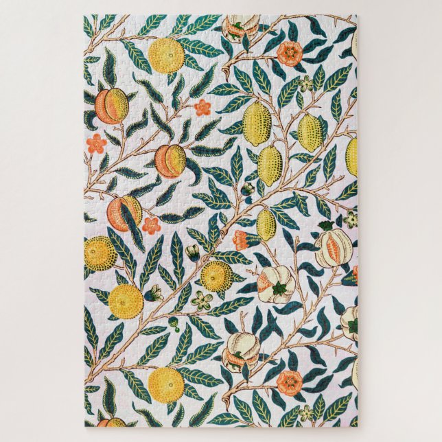 Quebra-cabeça Quatro Frutas, William Morris (Vertical)