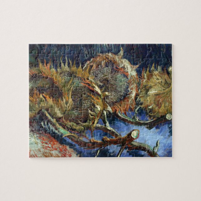 Quebra-cabeça Quatro Sunflowes ido semear por Van Gogh (Horizontal)