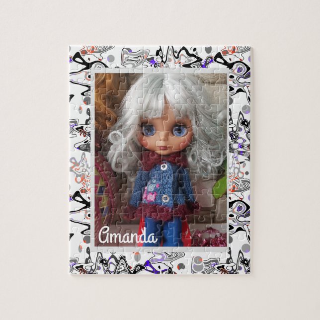 Quebra-cabeça, quebra-cabeça bonito, boneca (Vertical)