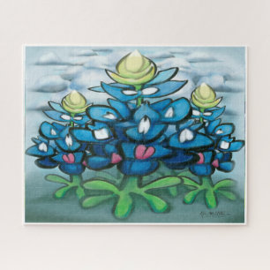 Quebra-cabeça Quebra-cabeça-de-vidro-azul