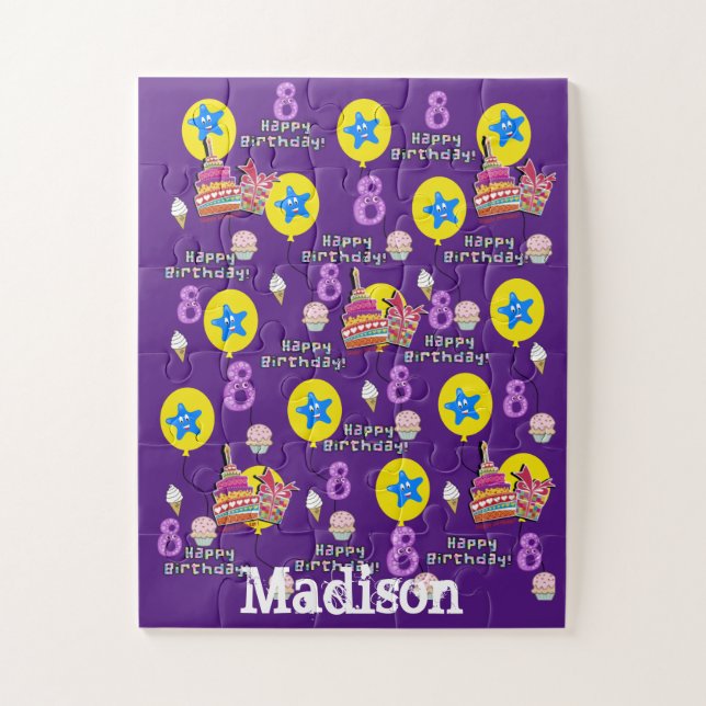 Quebra-cabeça Quebra-cabeça, Feliz 8.º Aniversário, #8 Aniversár (Vertical)