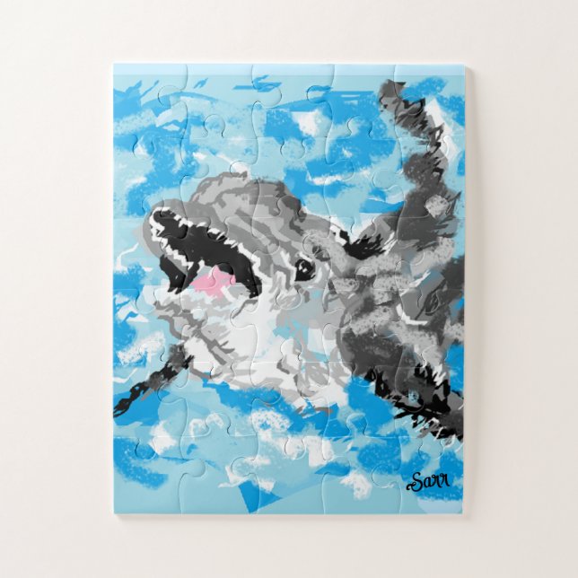 Quebra-cabeça Quebra-cabeça: Golfinho Em Jogo (Vertical)