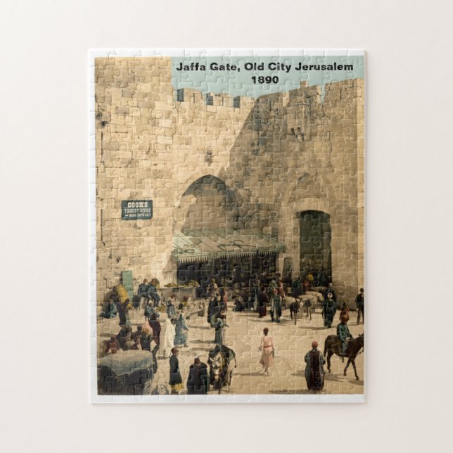 Quebra-cabeça Quebra-cabeça: Porta de Jaffa, Jerusalém Cidade An (Vertical)