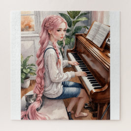 Quebra-cabeça Quebra-cabeça- Rapariga com Piano