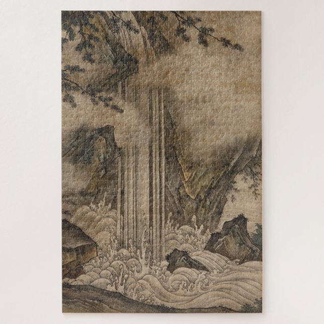 Quebra-cabeça Quebra d'água (Arte da Paisagem Japonesa) (Kano Mo (Vertical)