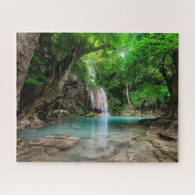 Quebra-cabeça Quedas | Kanchanaburi, Tailândia (Horizontal)