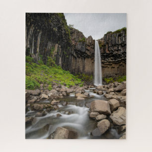 Quebra-cabeça Quedas   Svartifoss Waterfall, Sul da Islândia