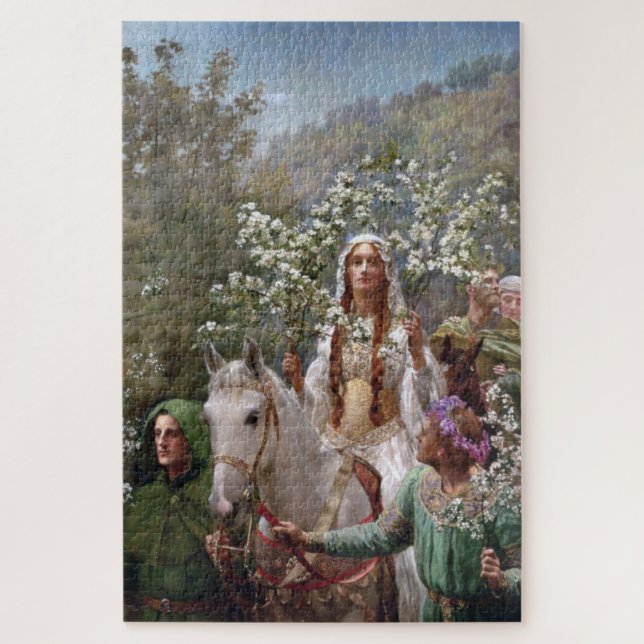 Quebra-cabeça Queen Guinevere's May Day (by John Collier) (Vertical)