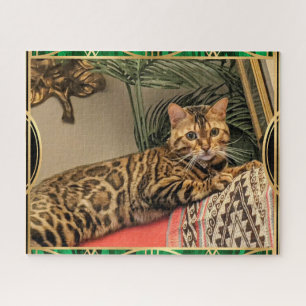Quebra-cabeça Queen Luna Bengal Cat como Art Deco