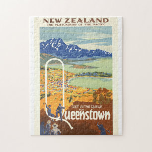Quebra-cabeça Queenstown, Nova Zelândia ~ Viagens vintage