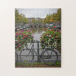 Quebra-cabeça Quero andar de bicicleta em Amsterdã - Quebra-cabe