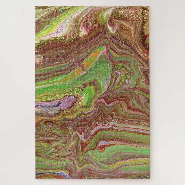 Quebra-cabeça Questions 1 Wild Green Maroon Puzzle (Vertical)