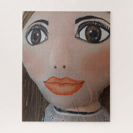 Quebra-cabeça Quiet Gaze — Handcrafted Festival Figure in Flores