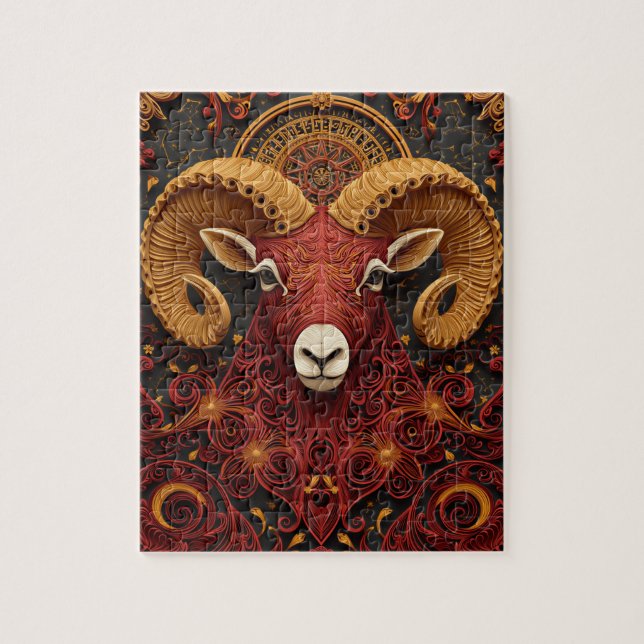 Quebra-cabeça Quilling do Zodíaco de Áries (Vertical)