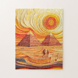 Quebra-cabeça Quilling Pôr do Sol nas Pirâmides e Esfinge