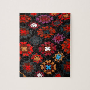 Quebra-cabeça Quilt Crochet