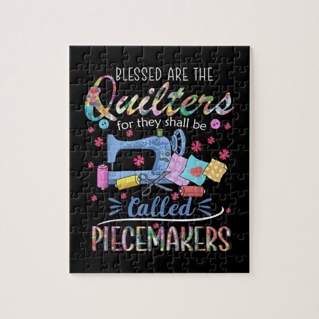 Quebra-cabeça Quiltros Abençoados Piecemakers Quilting Sewing Gi (Vertical)
