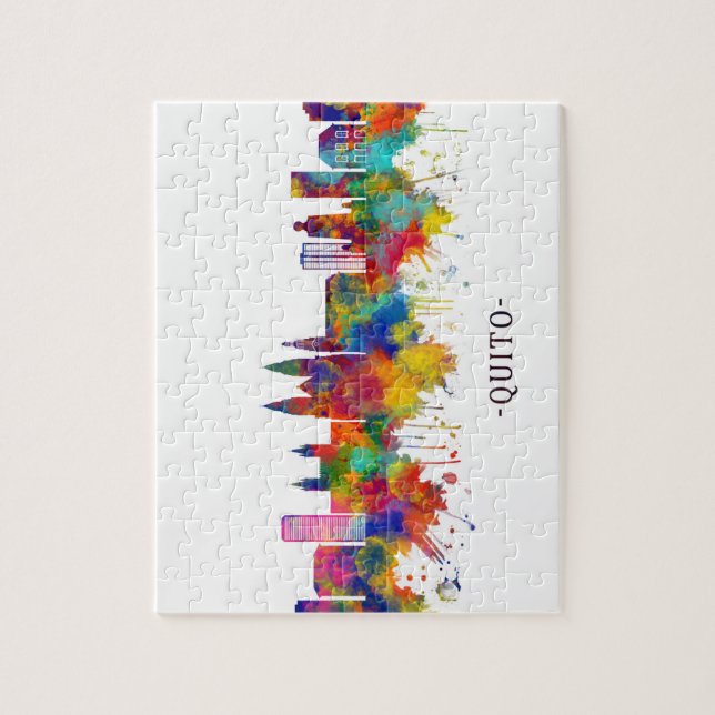 Quebra-cabeça Quito Equador Skyline (Vertical)