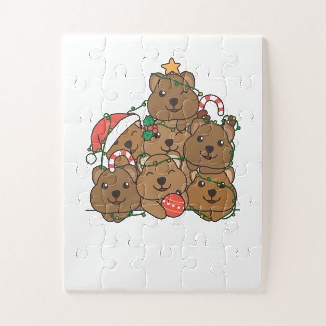 Quebra-cabeça Quokka Árvore de Natal Feliz Natal (Vertical)