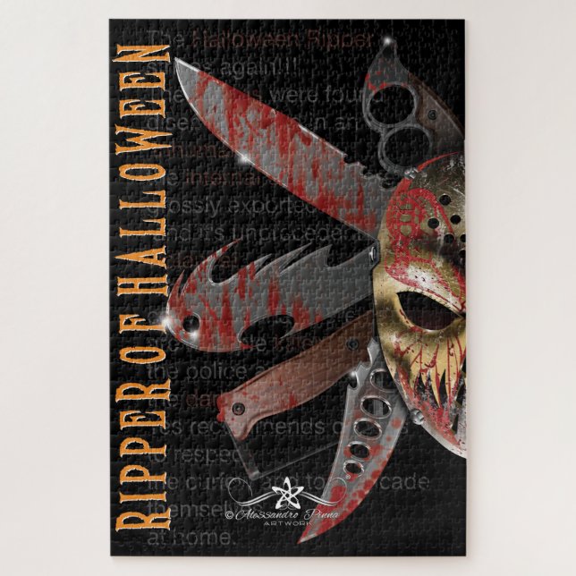 Quebra-cabeça R. de H. Ripper do Halloween (Vertical)