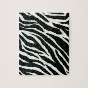Quebra-cabeça RAB Rockabilly Estampa de Zebra Preto & Branco