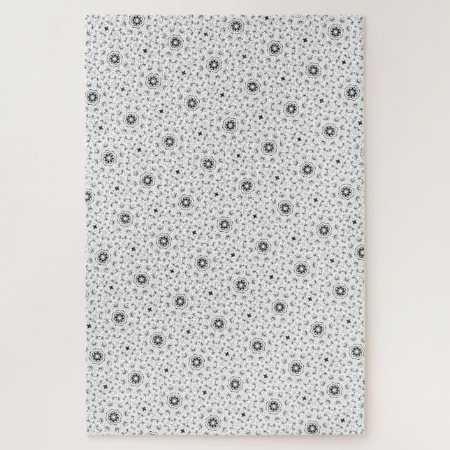 Quebra-cabeça rabisco de abstrato do Maacah001 B&W (Vertical)