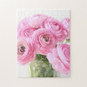Quebra-cabeça Raça rosa num vaso