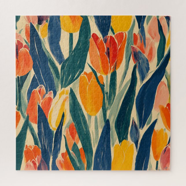Quebra-cabeça Radiância da Primavera das Tulipas (Vertical)