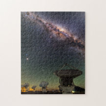 Rádio Telescópio e Via Látea acima
