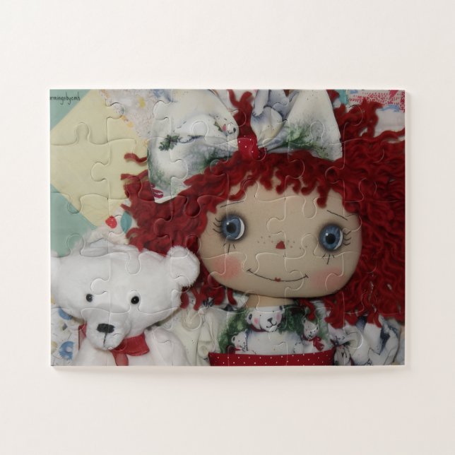 Quebra-cabeça Raggedy Ann Doll & Polar Bear #2 jigsaw puzzle (Horizontal)