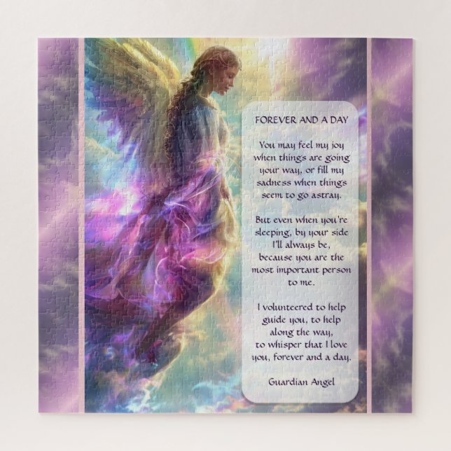 Quebra-cabeça Rainbow Angel e Poem (Vertical)