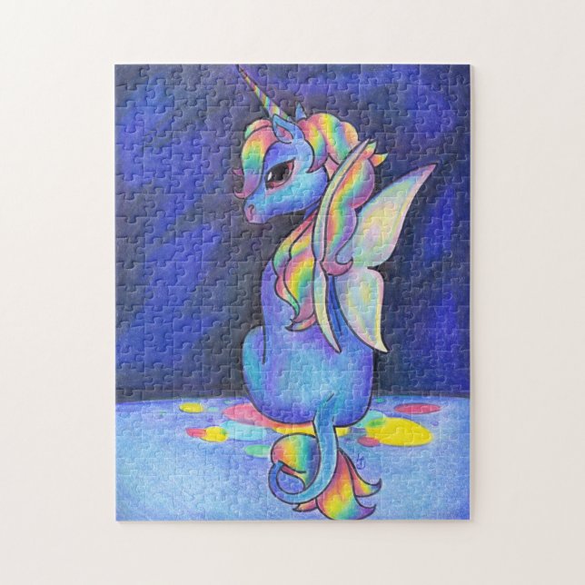 Quebra-cabeça Rainbow Faerie Unicorn (Vertical)
