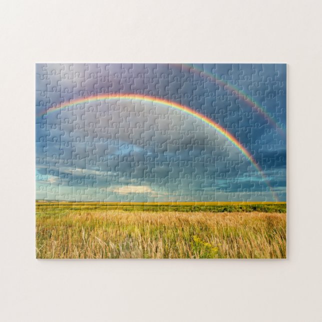 Quebra-cabeça Rainbow Field USA Countryside Complex Puzzl (Horizontal)