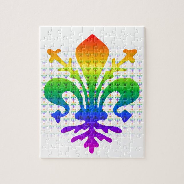 Quebra-cabeça Rainbow Fleur-de-lis (Vertical)