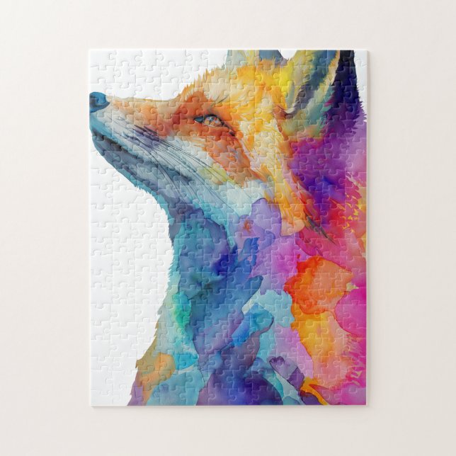 Quebra-cabeça Rainbow fox (Vertical)