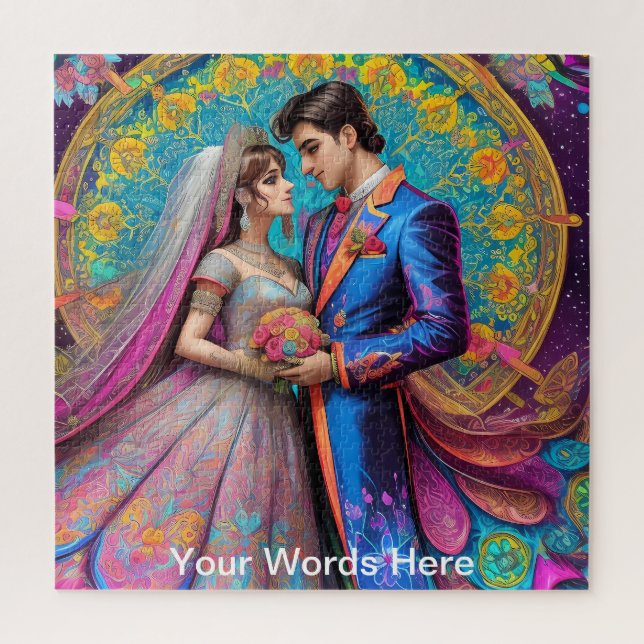 Quebra-cabeça Rainbow Garden Neon Psychedelic (Vertical)