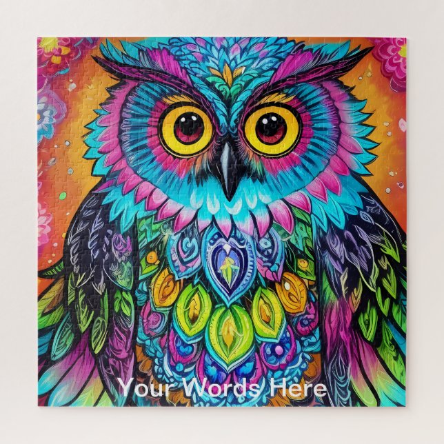 Quebra-cabeça Rainbow Garden Neon Psychedelic Nature (Vertical)