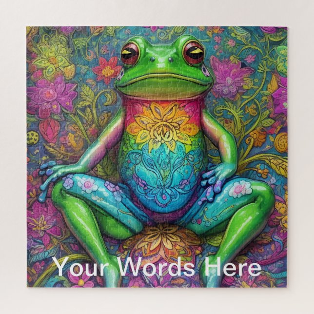 Quebra-cabeça Rainbow Garden Neon Psychedelic Nature (Vertical)