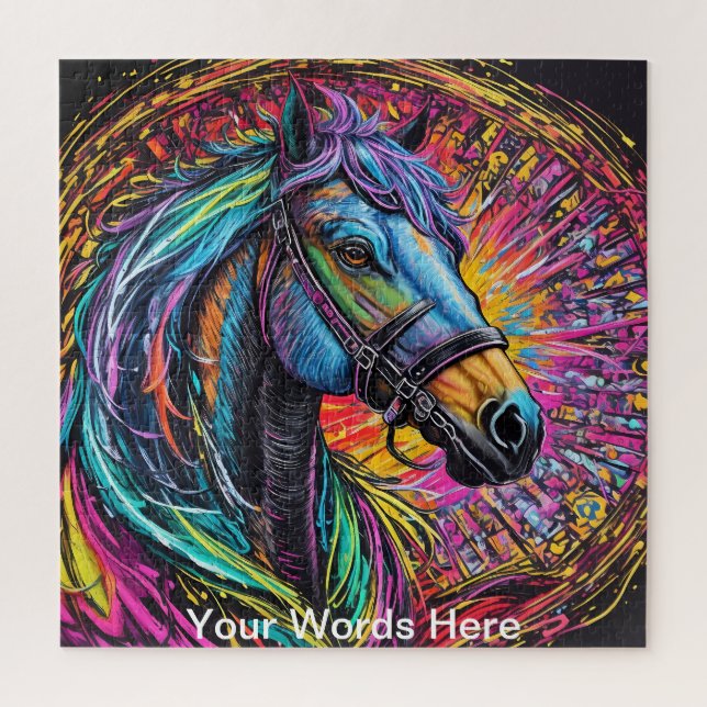 Quebra-cabeça Rainbow Garden Neon Psychedelic Willife Nature (Vertical)