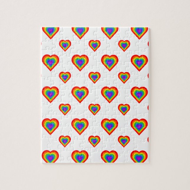 Quebra-cabeça Rainbow Heart (Vertical)