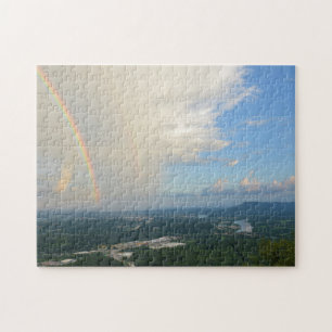 Quebra-cabeça Rainbow Over Chattanooga, Tennessee - 11x14 polega