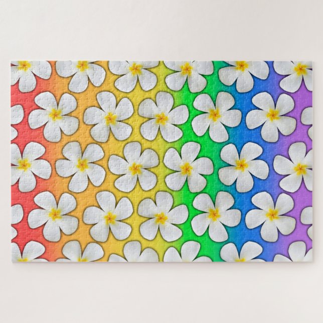 Quebra-cabeça Rainbow & Plumeria, 1014 peças, (Horizontal)