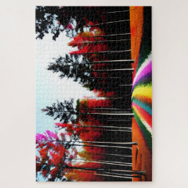 Quebra-cabeça Rainbow Road Através Da Floresta Encantada De Outo